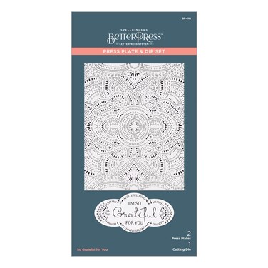 Spellbinders So Grateful for You BetterPress Letterpress Metal