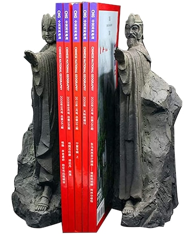 KLQJNP Bookends Book End Lord of Rings Hobbit Book Decoration Resin Decorative Book Stopper Binder and Dividers Blue Large