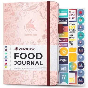 Clever Fox Food Journal  Daily Food Diary Meal Planner to Track Calorie and Nutrient Intake Stick to a Healthy Diet  Achieve Weight Loss Goals Undated  Start Anytime A5 Hardcover  Rose Gold