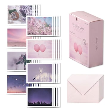 Monolike Message Feeling Violet Card  Mix 40 Mini Postcards 20 envelopes Package