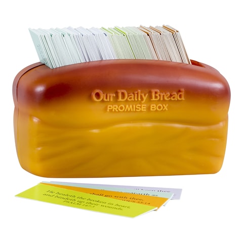 DaySpring Our Our Daily Bread Promise Box with Scripture Cards 4 14 x 2 14 x 2 Brown  T9651
