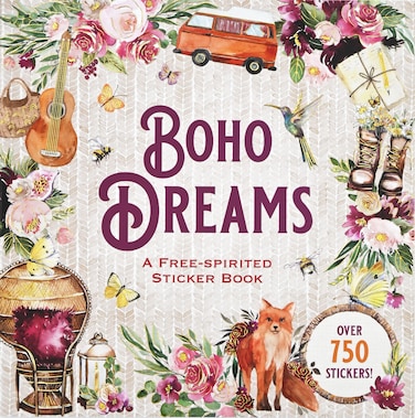 Peter Pauper Press Boho Dreams Sticker Book A FreeSpirited Sticker Book