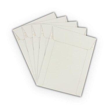 25 EcoSwift 1275 x 15 Rigid Photo Mailers Keep Flats White Cardboard Self Seal Envelopes 1275x15