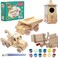 Kraftic Woodworking Building Kit for Kids and Adults with 3 Educational DIY Carpentry Construction Wood Model Kit Toy Projects for Boys and Girls  Tow Truck Birdhouse and Dump Truck