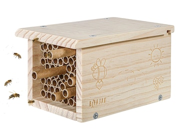 Rivajam Build a Bee House DIY Woodworking Project  Solitary Mason Bee House Nesting Box Wood Building Kit  Tools  Garden Arts  Crafts Activities for Toddler Boys  Girls Kids Teens Adults  Family