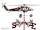 SWEN Products Hand Made Black Hawk Helicopter Weathervane New