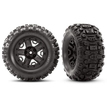 Traxxas 6792 Sledgehammer Heavy Duty 28 Inch PreAssembled Black Wheels for Remote Control Cars Pair