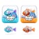 ROBO ALIVE Robo Fish Series 3 robot fish 2pack orange and teal floats in multiple directions battery operated toy fish pool toy 2pack orange and teal