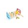 Hape Rainbow Pounder Pounding Bench Wooden Toy with Hammer Multicolor
