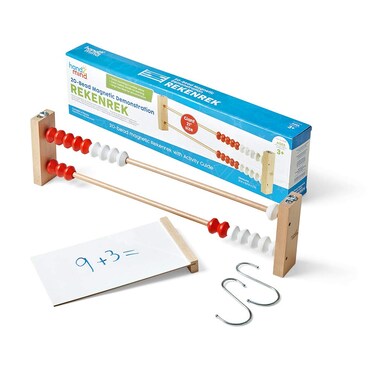 Learning Resources hand2mind93440 20Bead Giant Magentic Rekenrek Colored Abacus for Kids Wooden Counting Math Manipulatives Learn Counting and Numbers Set of 1