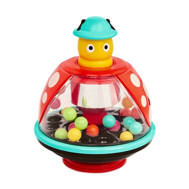 Battat  Ladybug Toy  Ball Popping Toy  Toy For Toddlers  20 Small  Colorful Balls  12 Months   Ladybug Pushtop