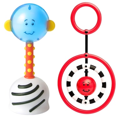 SmartNoggin Baby Developmental Milestones Set NogginStik Developmental LightUp Rattle and NogginRings Reaching and Grasping Rings