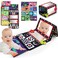 Tummy Time Floor Mirror with Crinkle Cloth Book and Teethers Doublesided Baby Mirror Black and White High Contrast Baby Toys Folding Crawling Activity Mat for Infants 3 6 12 Months BMirrorBook