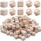Aylifu Wooden Cubes 200 Pieces Natural Square Wooden Blocks Unfinished Craft Wooden Squares