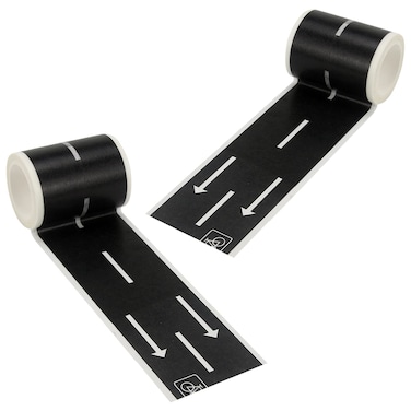 BOROLA Road Railway Tape for Toy Cars Track Trains Perfect to Keep Your Kids Away from Screens Kids Gifts 2 Rolls of Road