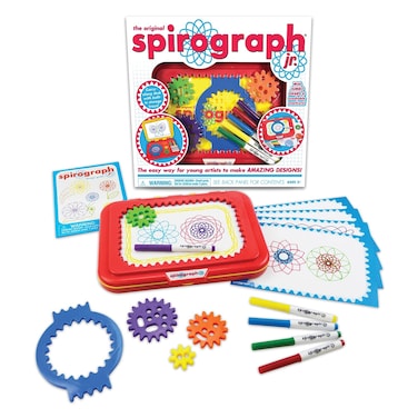 Spirograph Jr  Jumbo Sized Gears Classic Retro Toy For Spiral Drawing Art Design Toy Kit for Smaller Hands  For Kids Ages 3 and Up