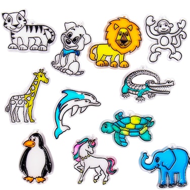 Horizon Group USA Made By Me Animal Suncatcher Refill Pack 12 pk  Multicolor one Size