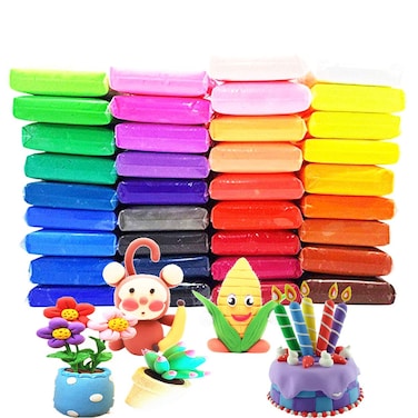 OJYUDD 36 Colours Air Dry Clay Ultra Light and Air Dry Clay for Children NonToxic and EcoFriendly Modelling Magical Clay with Tools