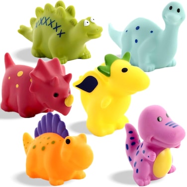 XYWQ Floating Baby Bath Toys Set Baby Stuffs Fun Bath Time  Perfect Children Gift for Kids Infant Toddlers Dinosaur Pack of 6