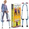 Geospace Original Walkaroo Steel Wee Balance Stilts with Adjustable Height for Little Kids  Beginners Ages 4 and up to 120 lbs for Active Play  Excercise Blue