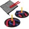 WIn SPORTS Outdoor Indoor Rubber Horseshoes Set Includes 4 Horseshoes2 Pegs2 Rubber Mats2 Red Plastic dowelsBeach Games Perfect for TailgatingCampingBackyardFun for Kids Adults