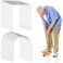 Droutti 18 Pcs Croquet Wickets Replacement for Croquet Arch Rustproof Trampoline Wind Stakes Safety Ground Anchors Square Metal Croquet Hoops with Galvanized Coating for Lawn Backyard Outdoor Game