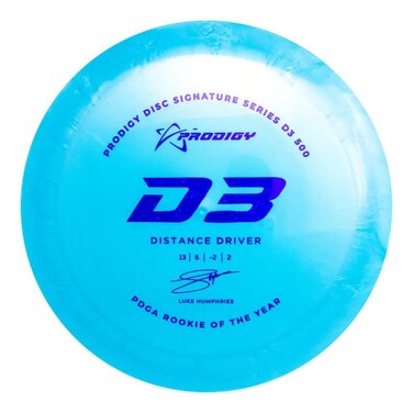 Prodigy 500 D3 Distance Driver  Luke Humphries 2022 Signature Series  Stable Distance Driver Disc Golf Disc  Premium 500 Plastic  Straight Disc Golf Driver  170174g Colors May Vary