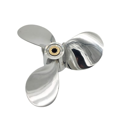 ARKDOZA 3 Blade 7 12x8 4hp 5hp 6hp 4A 4M 5M 5C F4 F6L F6S F5A F6C Stainless Steel Propeller 9 Tooth SS Prop for Yamaha Outboard Motor Engine 75x8