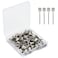 Verlimk 25pcs Air Pump Needle for Football Basketball Volleyball Stainless Steel Ball Pump Inflation Needle with Storage Box Ball Pump Air Inflating Pin