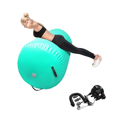 GBVUGY Air Tumbling Mat Tumble Track With Electric PumpInflatable Gymnastics Barrel Roller for Home UseGym TrainingCheer leadingYoga