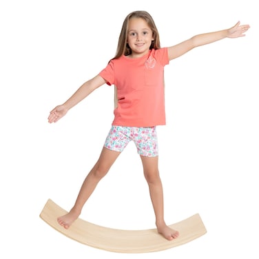 BAIGEWA Balance Board Kids Wobble Board 33 Inch Wooden Wobble Balance Board for Toddler Kids Toddler Open Ended Learning Toy Kids Balance Board Indoors and Outdoors