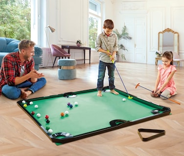 Golf Game Pool Golf Indoor Family Game with Putting Mat 693 L x 575 W Includes 2 Clubs 16 Ball 6 Holes Golf Putting Mat Indoor Golf Game Putting Green Golf Games for Adults Indoor