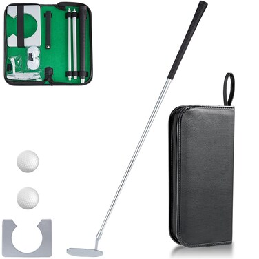 YNut Mini Golf Set for Indoor Putting Green  Putterball Game with Potty Putter Golf Putter Golf Hole Cutter and Putting Cup Perfect Office Golf Kit and Fun Golf Games for Adults Indoor