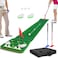 KEMLDIVS Golf Pong Game Set Detachable Golf Pong Putting Mat with 8 Golf Balls 2 Golf Cups  Flags 1 Portable Bag Golf Putting Green for Indoor  Outdoor Party Game Use