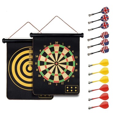 HelaCueil Magnetic Safe Dartboard 38cm 15inch  for Children and Adults Dartboard with 12 darts