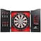 EastPoint Sports Tournament Bristle Dartboard and Easy Hang Cabinet with Electronic Scoreboard and 6 Steel Tip Darts