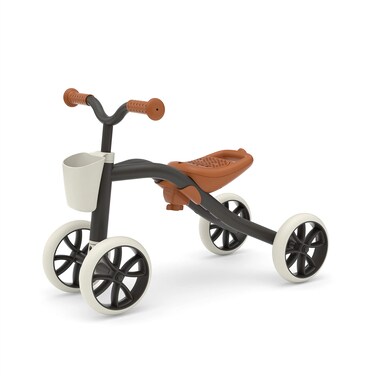 Chillafish Quadie Stable 4Wheel Growwithme Rideon with Adjustable seat Height for Kids 13 Year Cookie Storage in The seat Silent NonMarking Wheels and customisation Stickers Peach