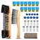 Volious 7 Set Pool Table Brush Set Including 2 Pool Table Brushes and 1 Cue Shaft Cloth 12 Pieces Pool Cue Chalk Cubes 20 Pool Table Accessories