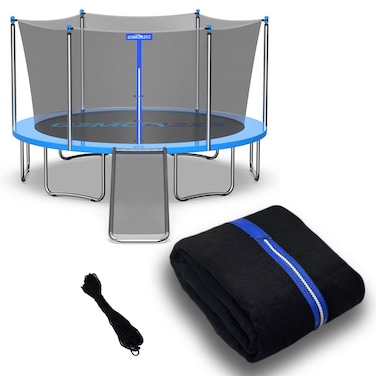 Trampoline Replacement Safety Enclosure Net for 6 Straight Poles Round Frame Trampolines Breathable and WeatherResistant Trampoline Net with Adjustable Straps Net Only