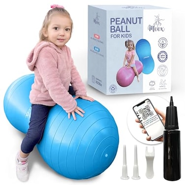 Meex Sensory Peanut Ball for Kids Therapy and Exercise  Enhance Balance Motor Skills and Physical Therapy Calming Development with Our Kids Yoga Ball  Flexible Seating for Autistic Children