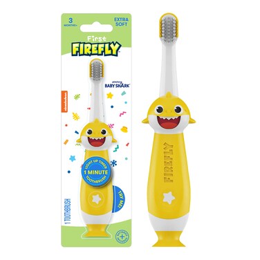 FIREFLY First Firefly Training Light Up Toothbrush Baby Shark Yellow