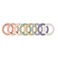 Itzy Ritzy Linking Ring Set Set of 8 Braided MultiColored Versatile Linking Rings Attach to Car Seats Strollers  Activity Gyms Pink Rainbow
