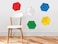 Sunny Decals Three Dimensional Building Blocks Fabric Wall  Set of 5 Blocks in 5 Colors  Removable Reusable Respositionable