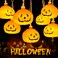 suddus Halloween Pumpkin String Lights Battery Operated 20 LED Fall Lights with 8 Modes for Halloween Decorations Indoor and Outdoor 98 FT