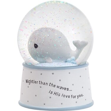 Precious Moments Mightier Than The Waves Brahms Lullaby Whale Musical ResinGlass Snow Globe One Size Multicolor