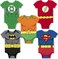 Warner Bros Justice League Boys 5Pack Character Creepers  Batman Superman Flash Aquaman and Green Lantern