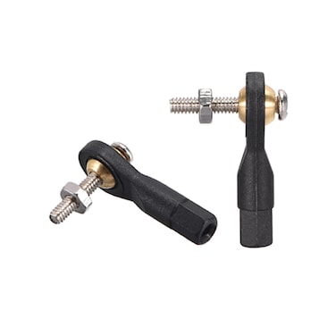 HiPicco 10 PCS M2 20xL19mm Lever Steering Linkage Tie Rod End Ball Head End for RC Helicopter