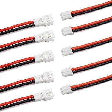 elechawk 10pcs Upgraded Tiny Whoop JSTPH 20 Male and Female Connector Cable for Battery JJRC H36 H67 Blade Inductrix Eachine E010 E013