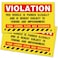KORTTITALO Violation  Vehicle Illegally Parked Parking Violation Notice Vehicle is Illegally Parked Pack of 50 Parking Violation Stickers Hard to Remove Large Size 5 X 9