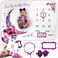 LukaLily Baby Monthly Milestone Blanket Girl  60x40 Moon Baby Month Blanket for Girls  First Year Calendar Growth Chart  Baby Girl Shower Gifts